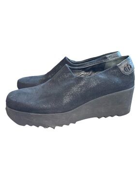 Thierry Rabotin Women's Dream Slip On Wedge Shoes Black EU 39.5 US 9.5 S4